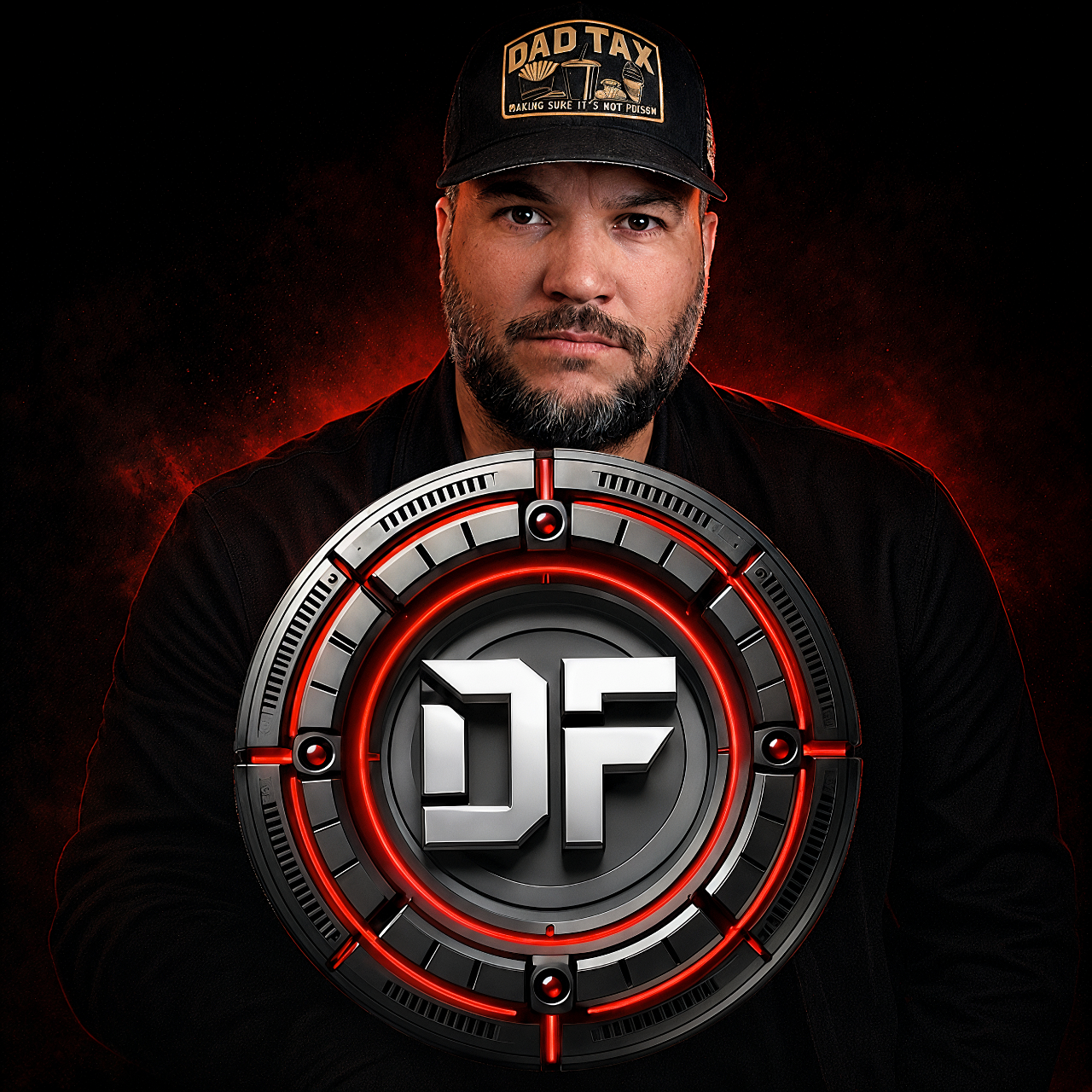 Ralph, creator of Divergent Files, with the DF emblem